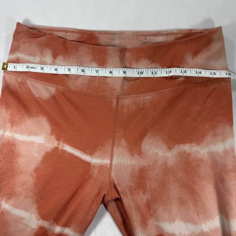 Women's Nike One Luxe Mid-Rise Full Length Orange Tie Dye Leggings Large NWOT